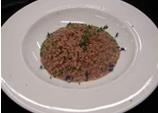 Orzotto al vino rosso ed erbette